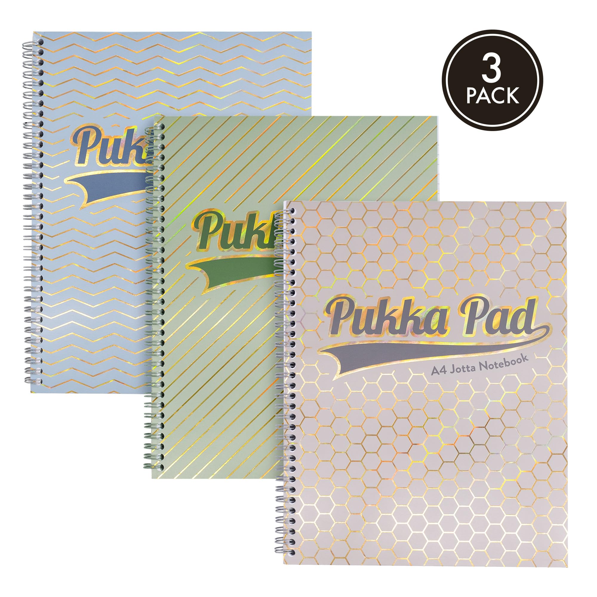 Pukka Pad Haze A4 Jotta Notebook, Pack of 3 Card Cover Wire-Bound Notepads with 200 Pages - Image 2