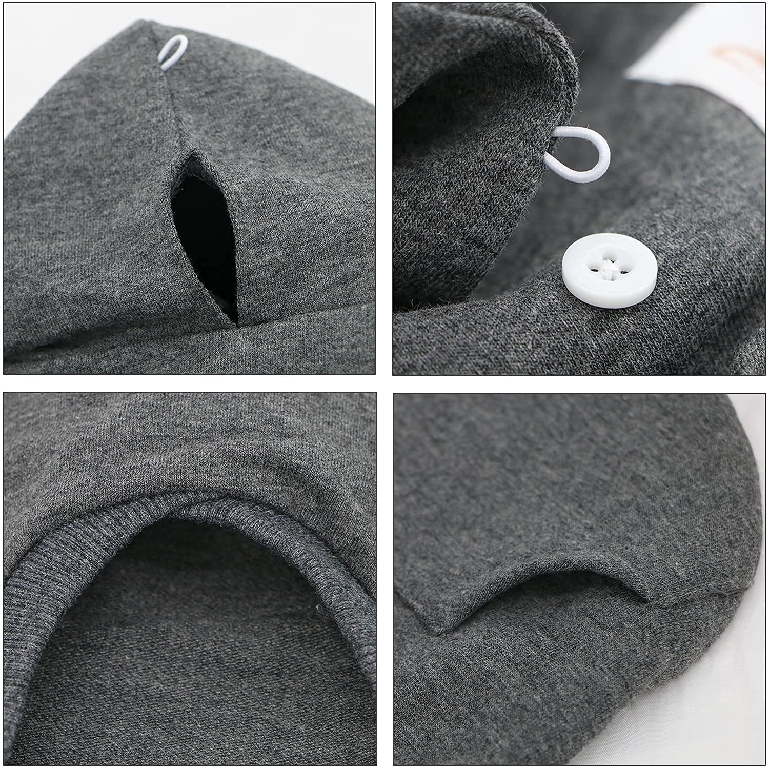 LOPHIPETS Hunde-Kapuzenpullover aus Baumwolle für kleine Hunde, Chihuahua, Welpenkleidung, kaltes Wetter, Anthrazit/Größe XXS