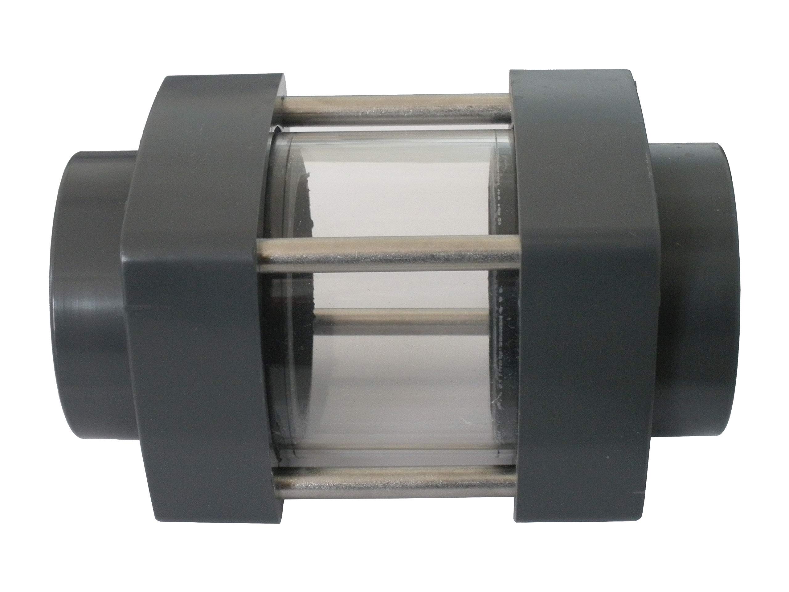 Well2wellness PVC Vidrio de Vista con 2 X Klebeanschluss 50MM