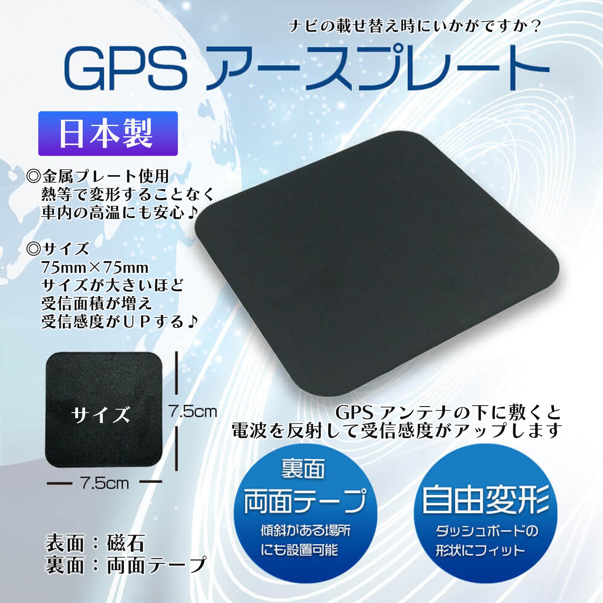 Amazon.co.jp: [Rn177] GPS Antenna + Ground Plate for Car