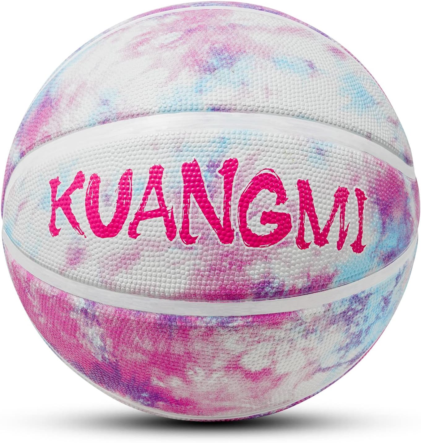 Kuangmi Rubber Basketball, Size 5(27.5"),Size 4(25.5)", Made for Indoor Outdoor Sports Game Park, Beach & Pool for Child Youth Teen Girls Boys