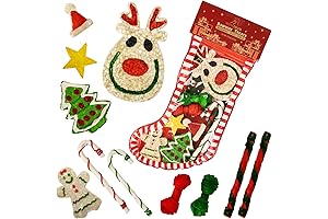 MON2SUN 11Count Christmas Dog Rawhide Stocking for Small Dog Holiday