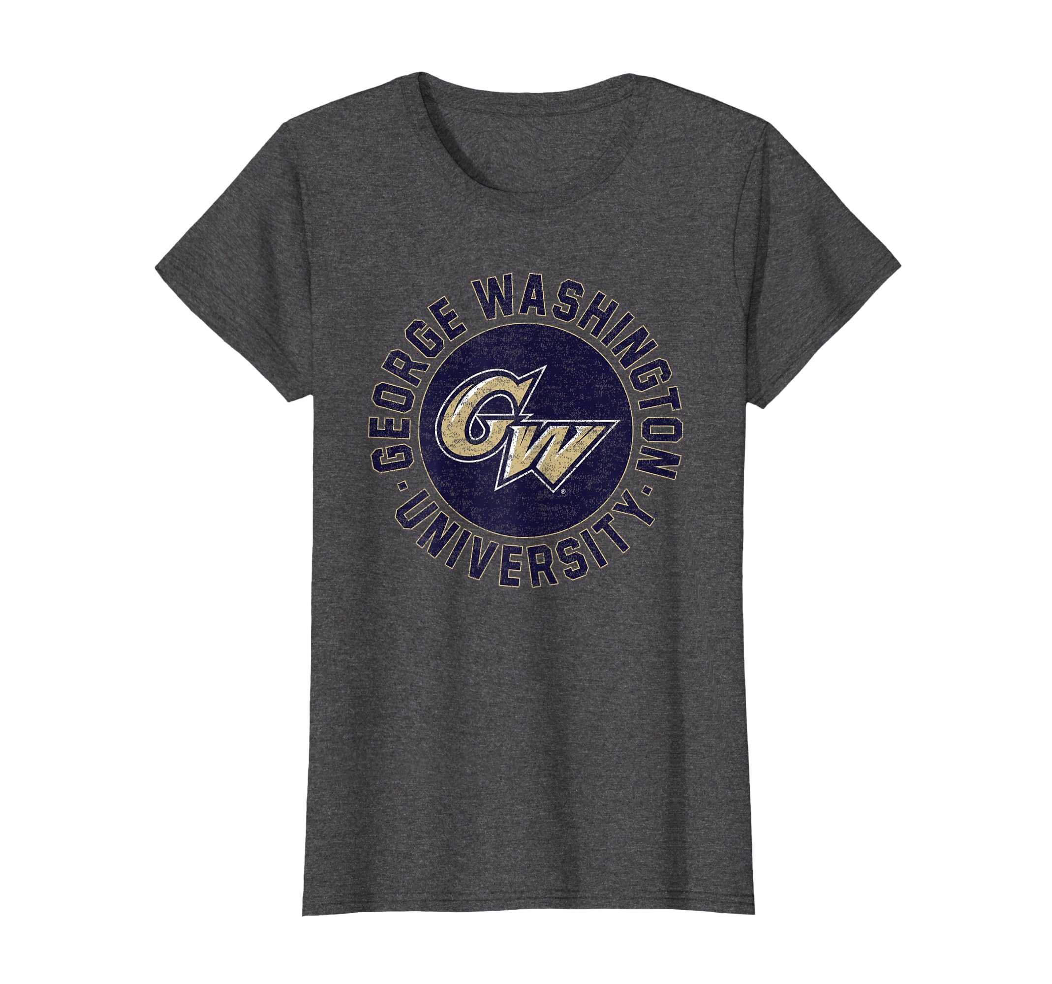 George Washington Revolutionaries Circle Type Logo Grey T-Shirt