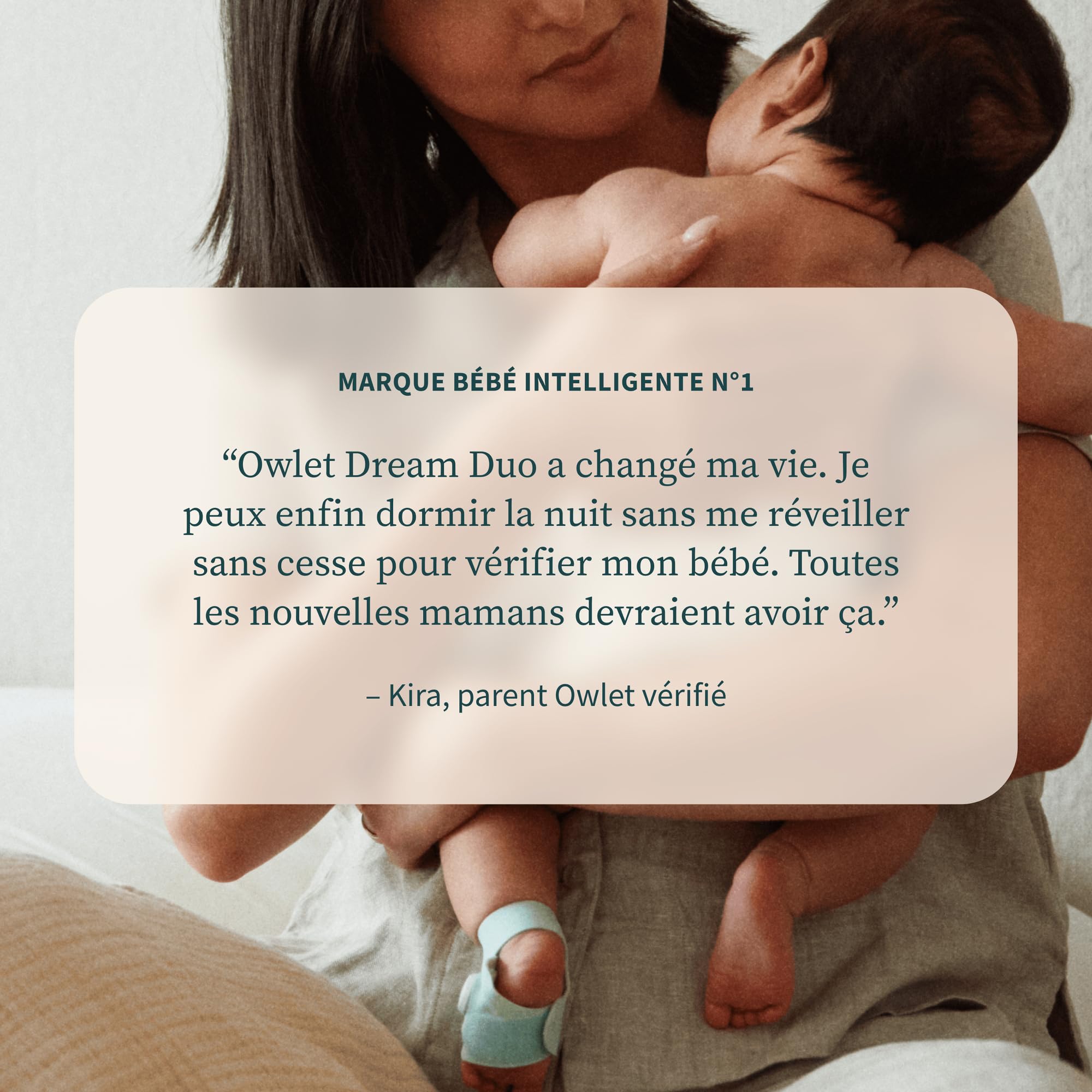 Owlet Dream Duo™ 3 - Dream Sock Mint + Dream Sight - Système intelligent de surveillance de la santé de bébé