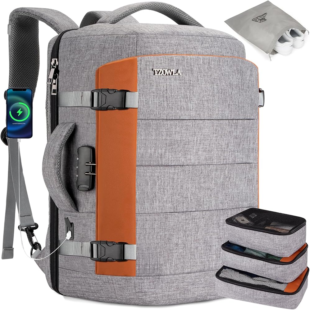 Amazon.com: Tzowla 40L Expandable Travel Laptop Backpack for Men