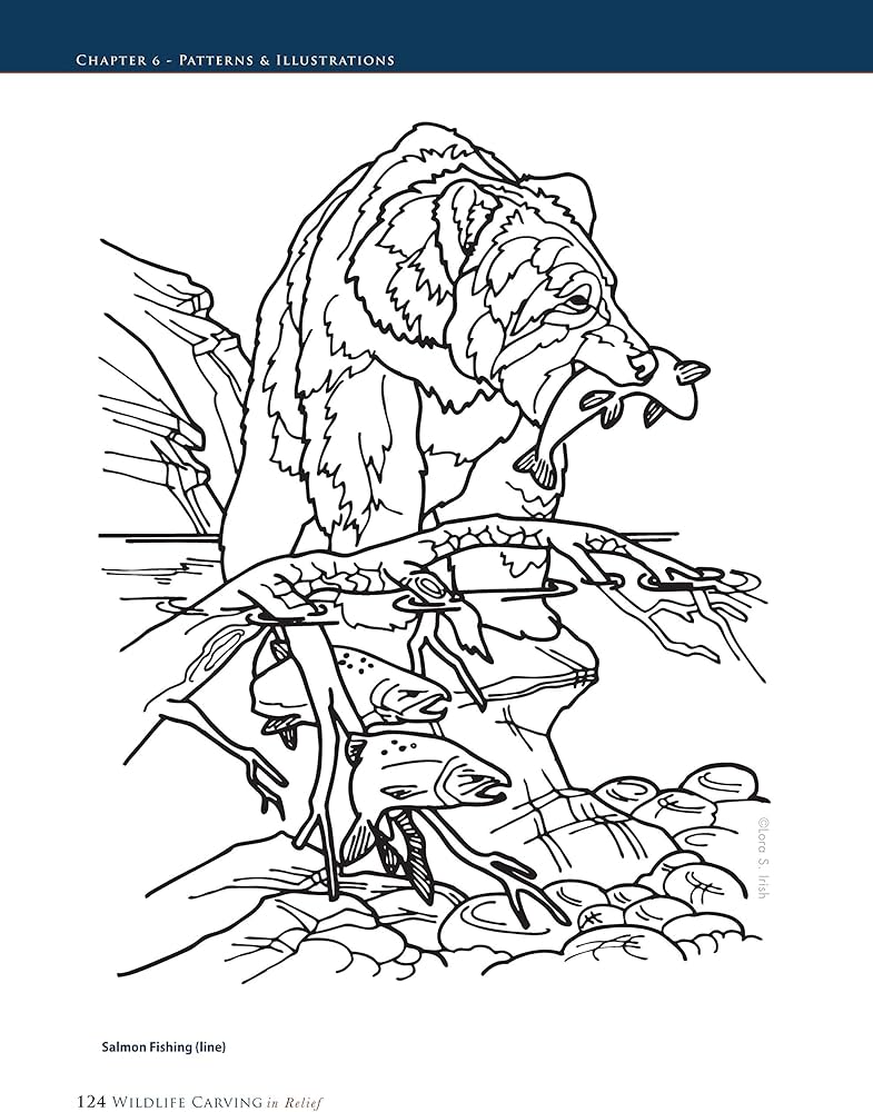 Wildlife Carving in Relief, Second Edition Revised and Expanded: Carving Techniques and Patterns (Fox Chapel Publishing) 39 Line & Shaded Patterns for Deer, Elk, Fish, Buffalo, Bears, Birds, and More: Lora Irish: wildlife-carving-in-relief-second-edition-revised-and-expanded-carving-techniques-and-patterns-fox-chapel-publishing-39-line-shaded-patterns-for-deer-elk-fish-buffalo-bears-birds-and-more-lora-irish