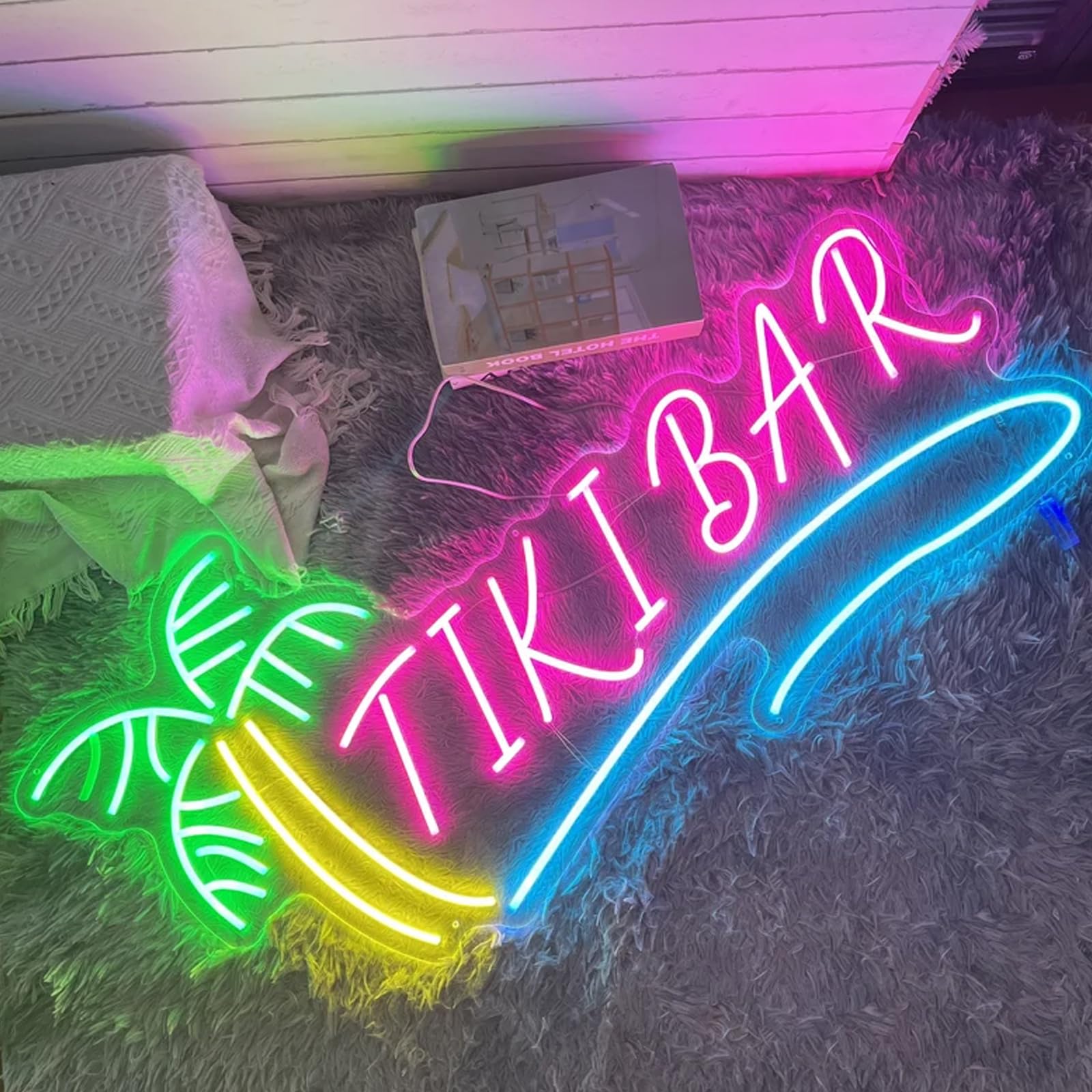 Amazon.co.jp: Tiki Bar ネオンサイン LED ヤシの木 ライト