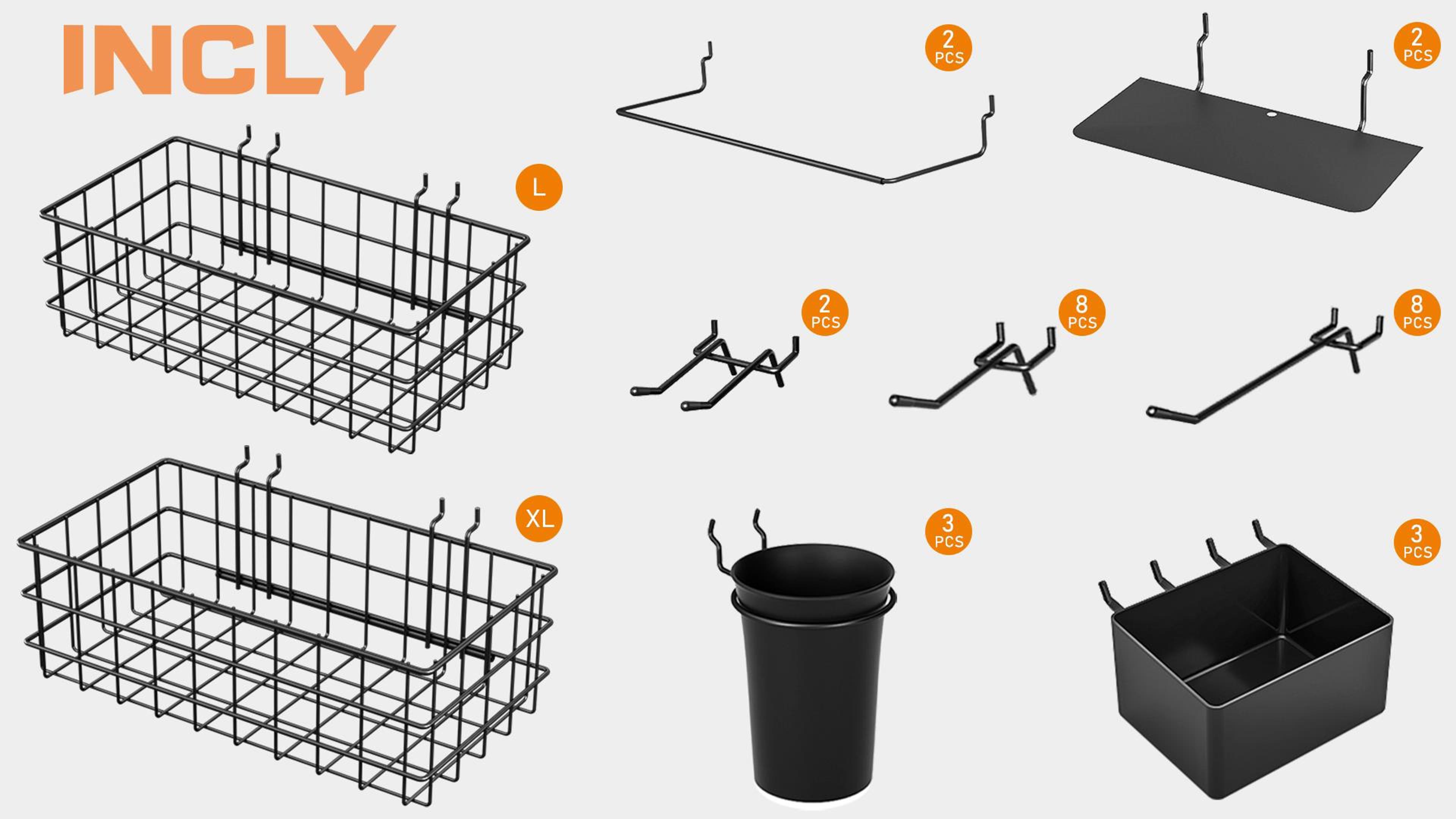 Amazon.com: INCLY 30PCS Peg Board Organizer Accessories Kit