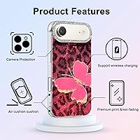 Vista 16 de I-MGAE-IN-AR - Funda diseñada para iPhone 12 y 12 Pro, diseño de mariposa plateada brillante, funda protectora de poliuretano termoplástico, suave