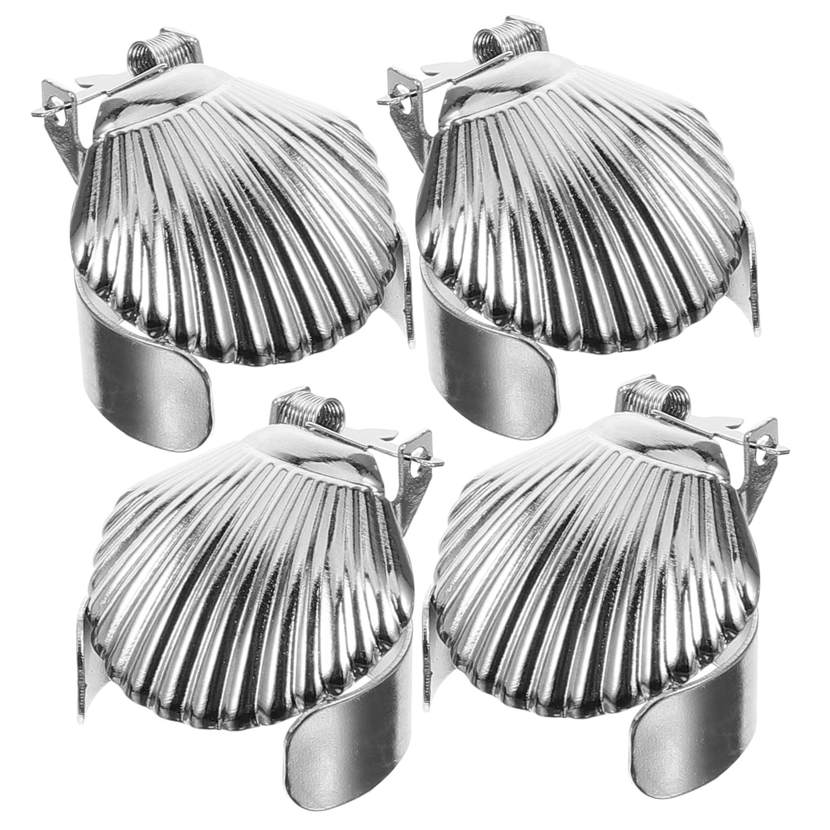 VINTORKY 4Pcs Shell Shaped Candle Extinguisher Snuffer Decorative Metal Wick Snuffer for Prevents Wick Damage and Extends Candle Life Candle Accessory