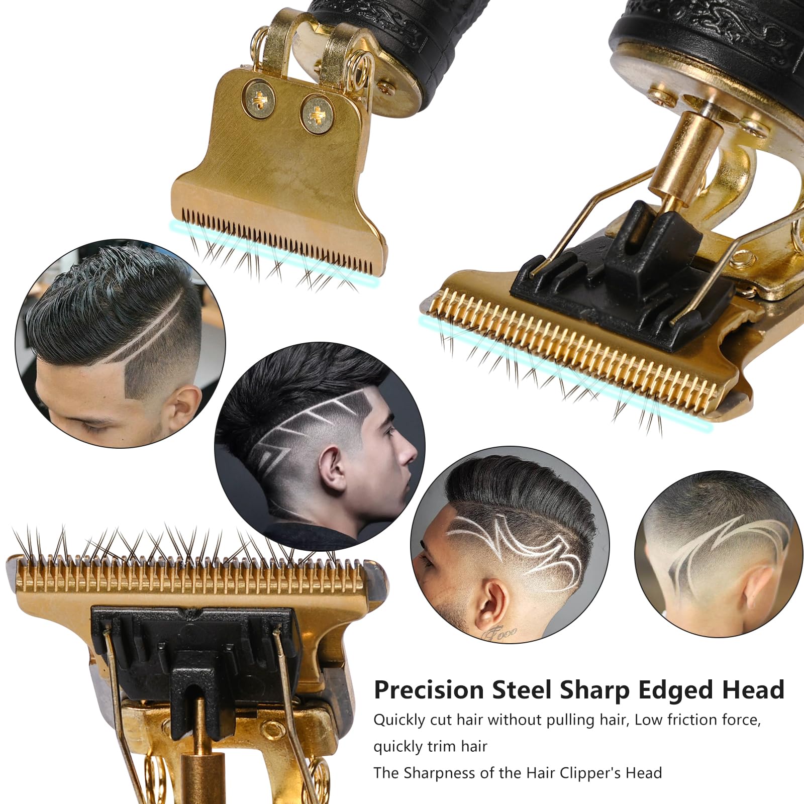 Hair Clipper with Earpick Accessories, Professional Cordless Hair Trimmer - Image 4