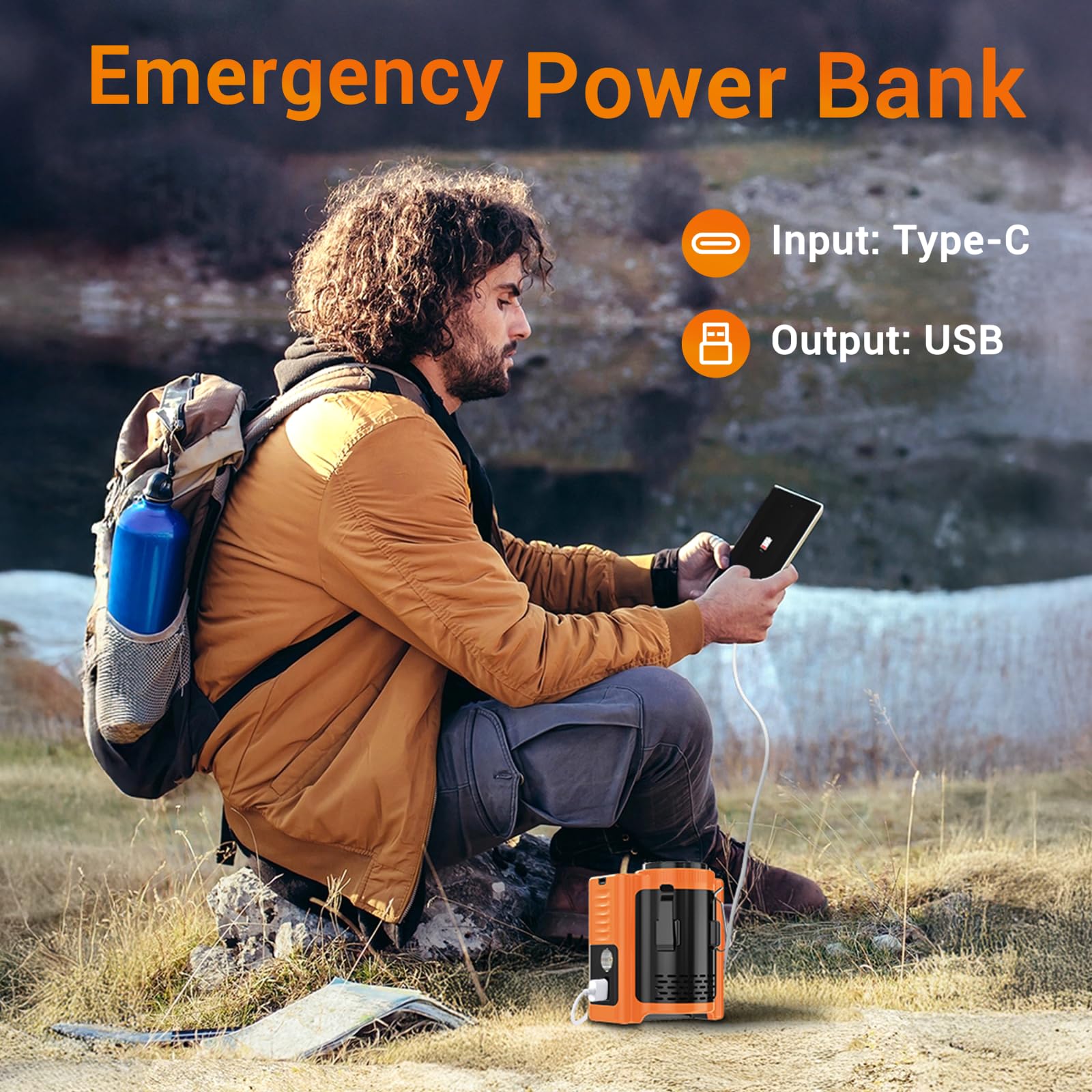 PlayHot Portable Waist Fan, 5 Speed 16600PRM Personal Fans 10000mah Rechargeable Fans Up To 40h 4 In 1 Clip On Fan Neck Fan Desk Fan Led Flashlight Belt Fans For Camping Outdoor Grey