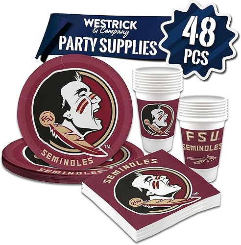 Miniatura 37 de Westrick Clemson Tigers Party Supplies - Juego de 48 piezas con licencia oficial: vasos de plástico para bebidas de 16 onzas, platos de papel de 9