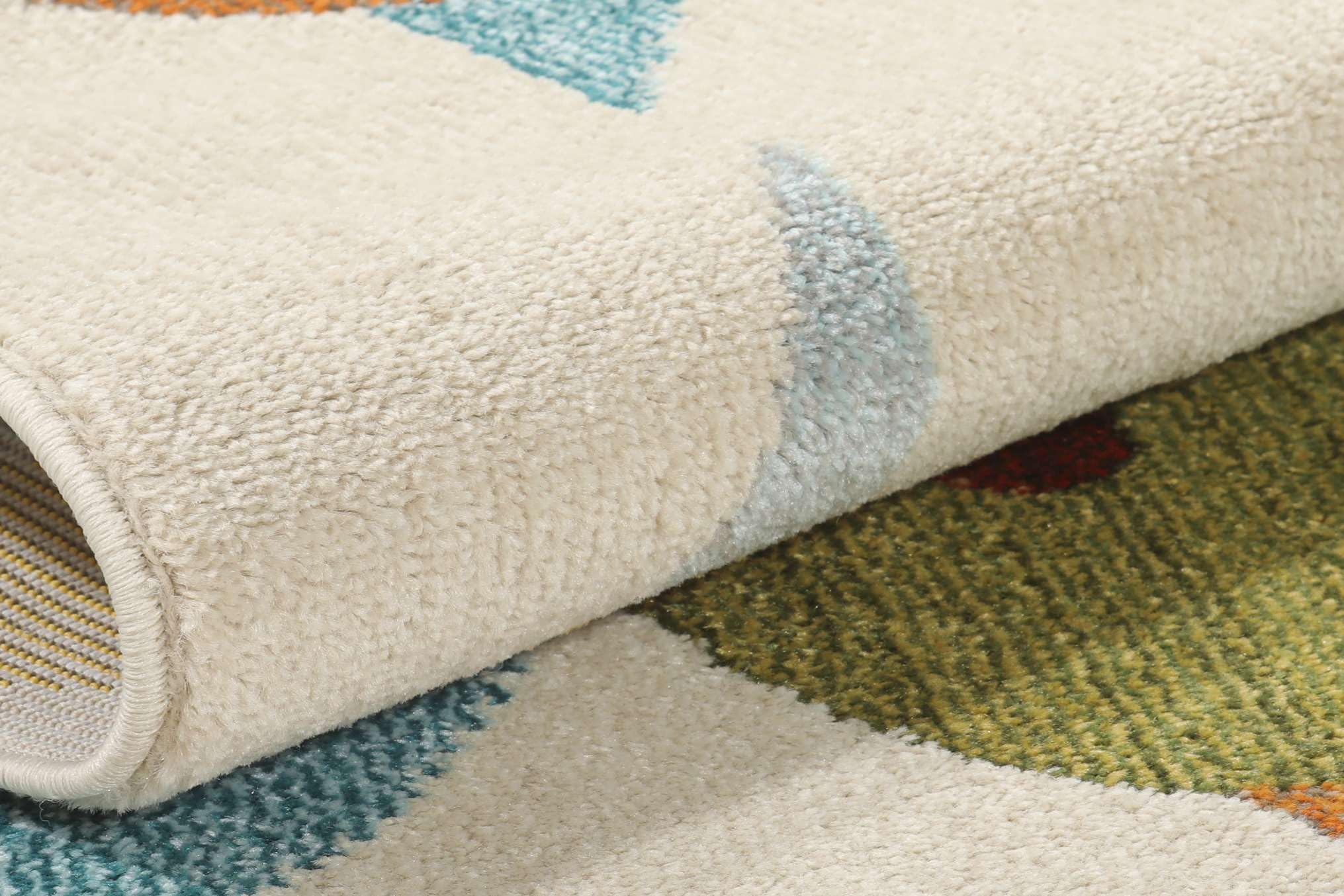 RugVista Fugl og fisk Tappeto, 140 x 200 cm, Beige/Multi | Moderni, I nostri designers, Rettangolare, Pelo medio, Lavabile solo a secco, Oeko-Tex 100, Soggiorno, Sala da pranzo