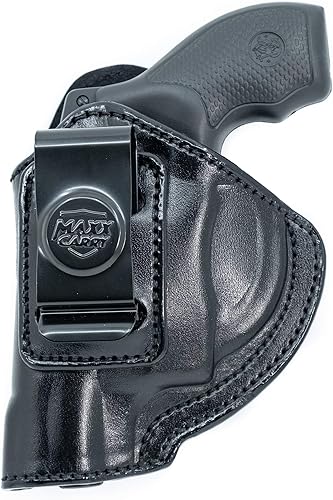 Miniatura 8 de Maxx Carry IWB - Funda de cuero para revólver Ruger LCR, LCRx, SP101  S&W Bodyguard 38 Special, M&P 340  Taurus 85, 605, 856 y otros revólveres de