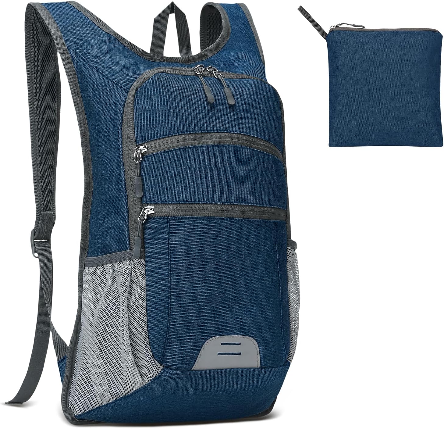 20L Foldable Backpack for Men Women, Ultra Lightweight Water-Resistant Small Packable Hiking Daypack for Travel Camping Outdoor (Dark Blue)