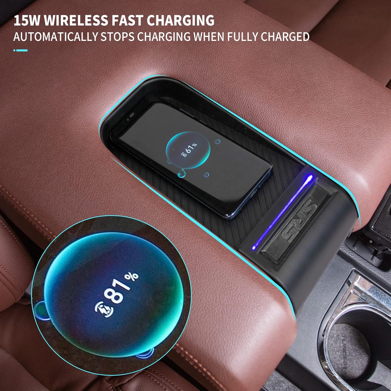 Cargador De Coche Inalámbrico Para Mercedes Benz GLE/GLE Coupé GLS GL ML AMG 2012-2019, Almohadilla De Carga Rápida De 15 W Para Mercedes-Benz W166 X166 C292 GLE 350 GLS 400 ML450