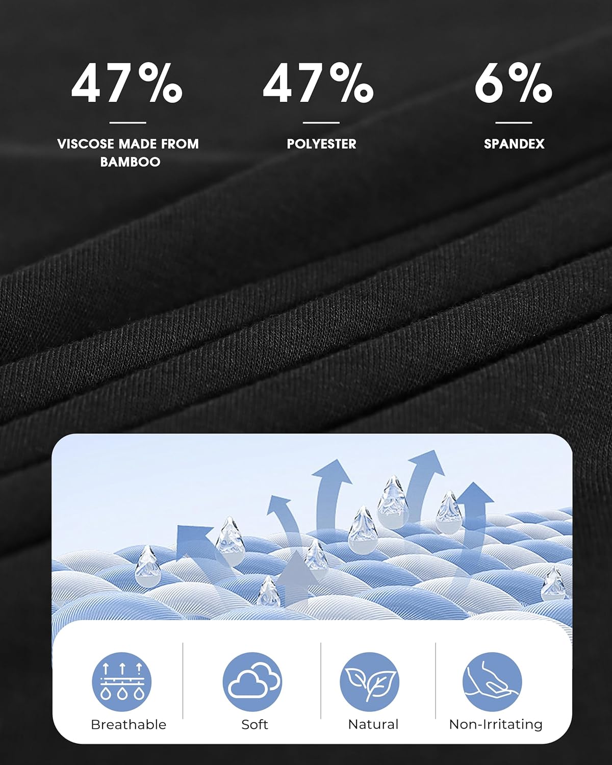 BAMBOO COOL Women's T Shirts Classic Short Sleeve Fit Tops for Women Casual Fitted Tees - Image 4