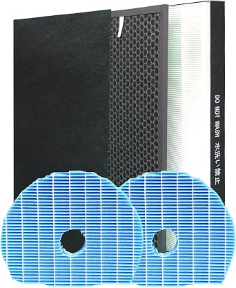 Replacement Filter Kit Compatible with Sharp KC-860U Series Air Purifier Replaces Part # FZ-C150HFU / FZ-C150DFU / FZ-C100MFU Filter Replacement Pre-filter +2 Humidifier filters