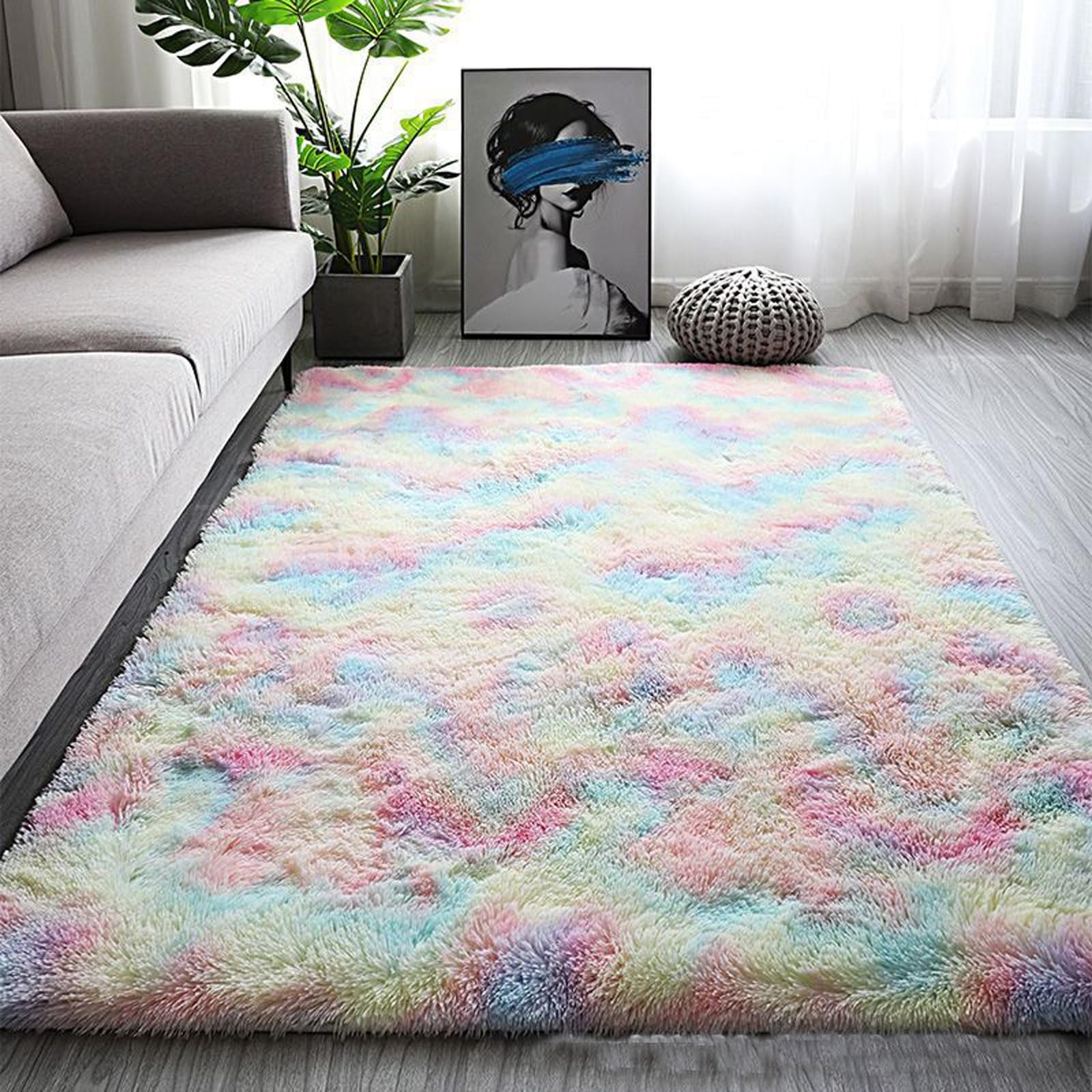 Alfombra antideslizante 200 x 230 cm resistente y alfombra corredor suave interior