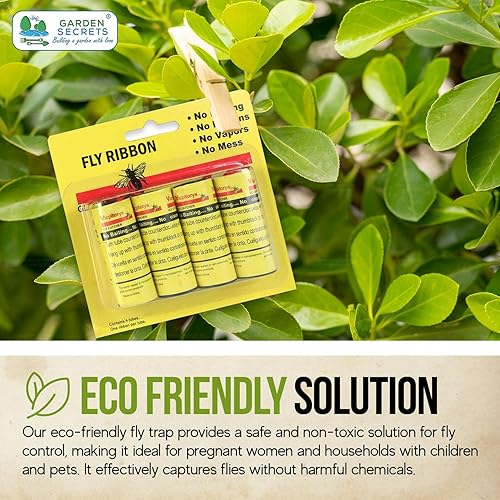 Miniatura 9 de GARDEN SECRETS Insecto insecto mosca pegamento atrapador de papel trampa cinta moscas pegajosas 16 rollos