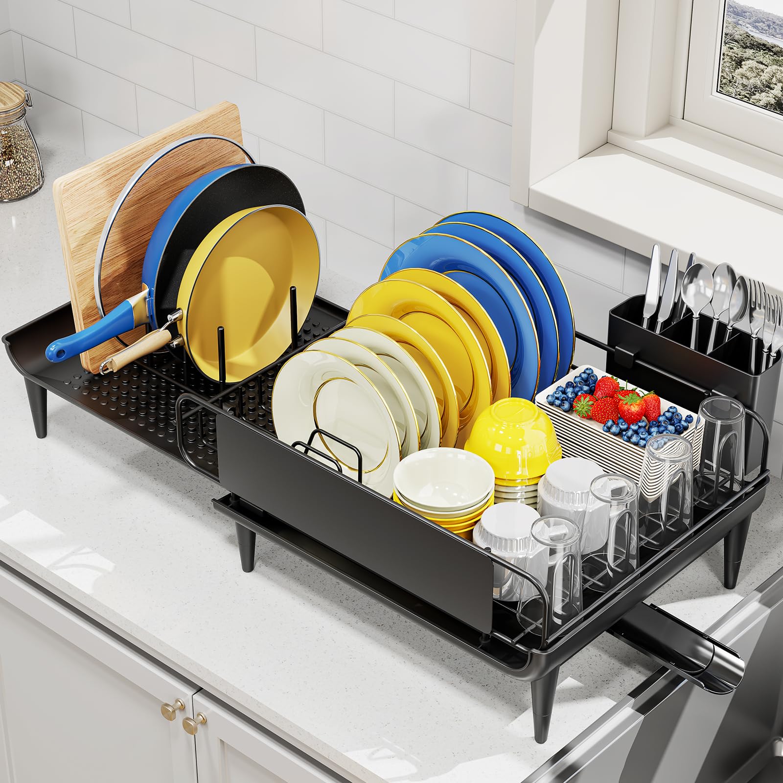 Urackify Expandable Dish Drying Rack