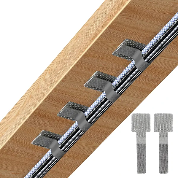 Cable Management Under Desk Cord Organizer, Cable Organizers for Cords, Hook and Loop Cable Ties, Adhesive Wire Straps, Reusable Cord Holder for Electronics & PC, Home & Office Essentials (40)