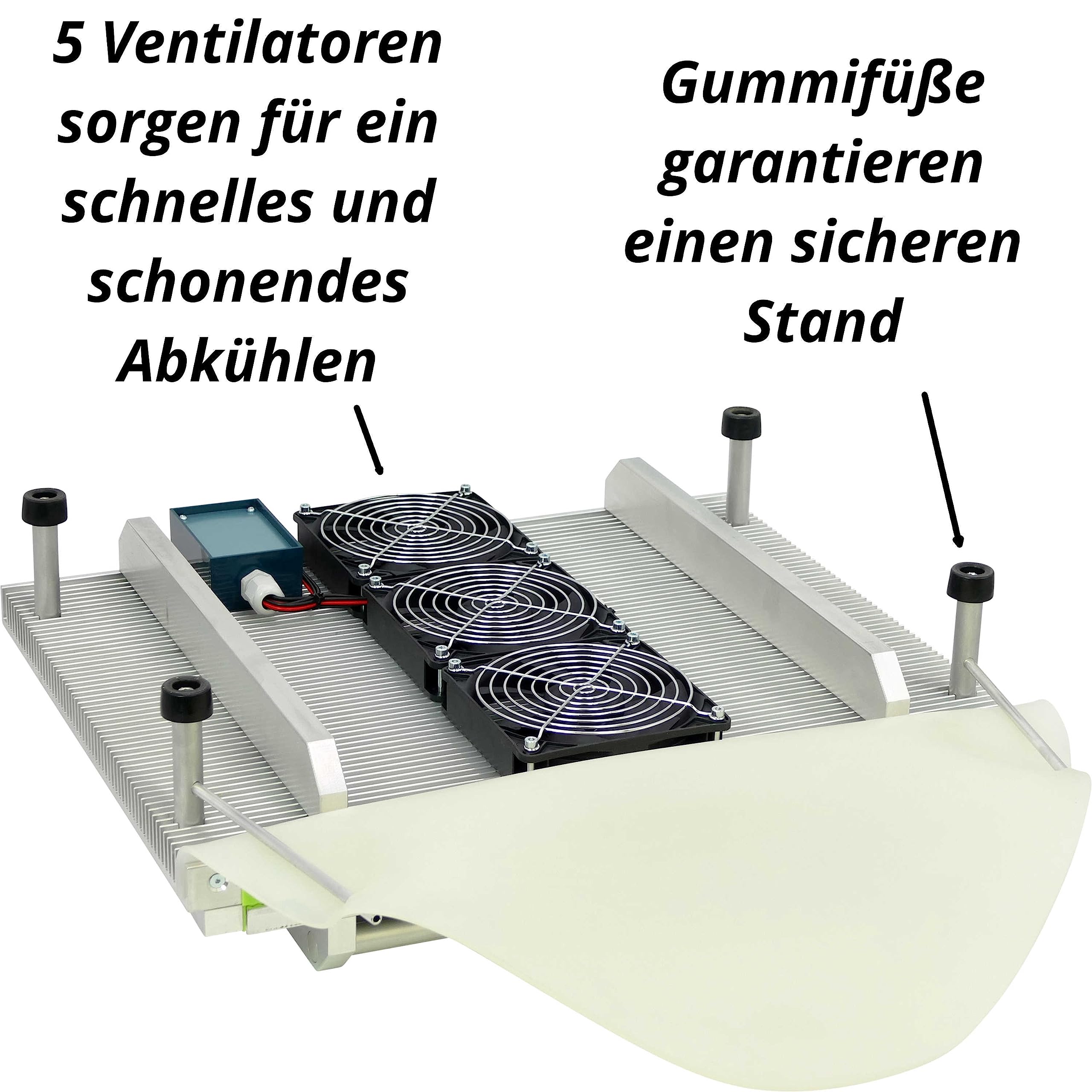 Mittelwandpresse Zellmaß 5,1 mm - Mittelwandgießform | Mittelwände selber giessen, elektrisch luftgekühlt, Wachsplatten individuell zuschneidbar (DNM, Zander etc.)