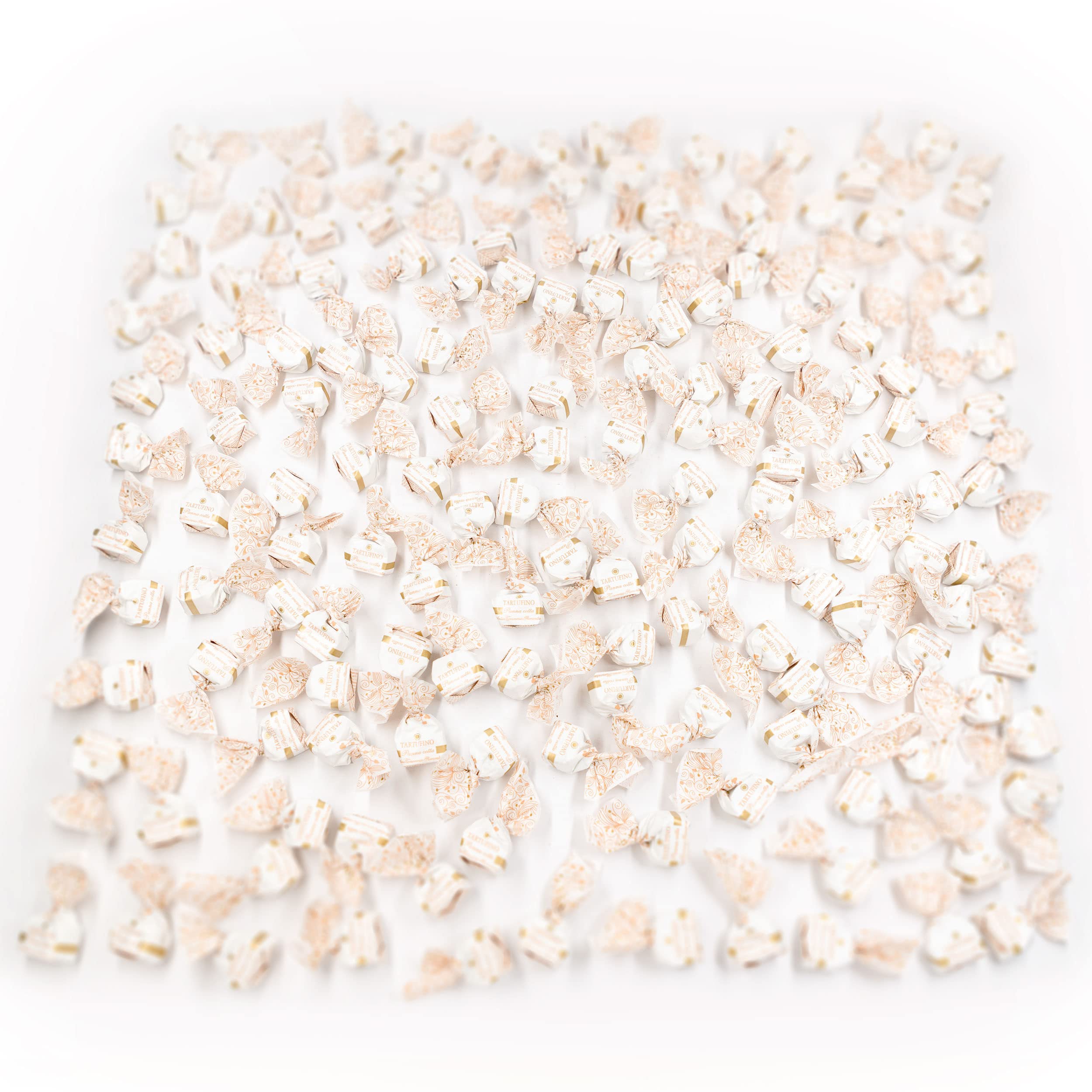 GUSTONE. Tartufini Dolci Panna Cotta Antica Torroneria Piemontese 140 1kg | glutenfrei, IGP-geschützte Herkunft, Trüffel-Praline weiße, Trüffelpraline, in Handarbeit gefertigt