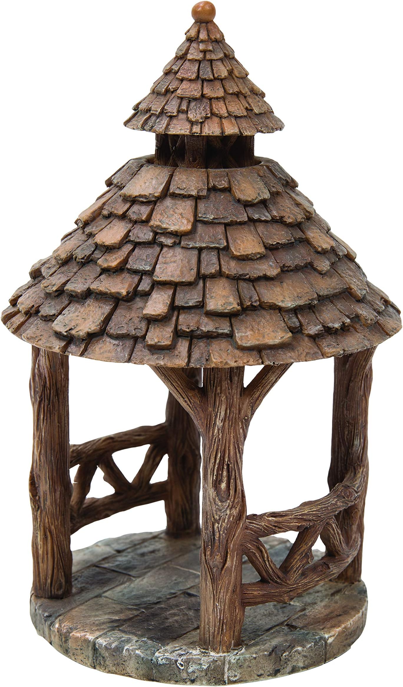Vivid Arts Miniature World Wooden Gazebo Fairy Garden Decoration (MW02-016)