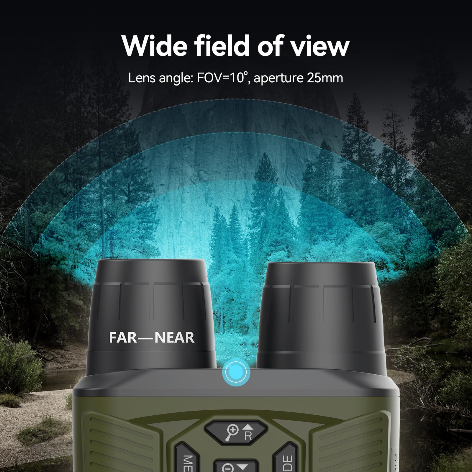 Svbony SA206 Nachtsichtgerät 4K HD, 5000mAh Wiederaufladbares, 8X Digitalzoom Nachtsicht 300M, 3W 850nm IR Strahler, 3'' Video 36MP Bild mit 32GB TF Karte, Infrarot-Fernglas für Jagd Camping