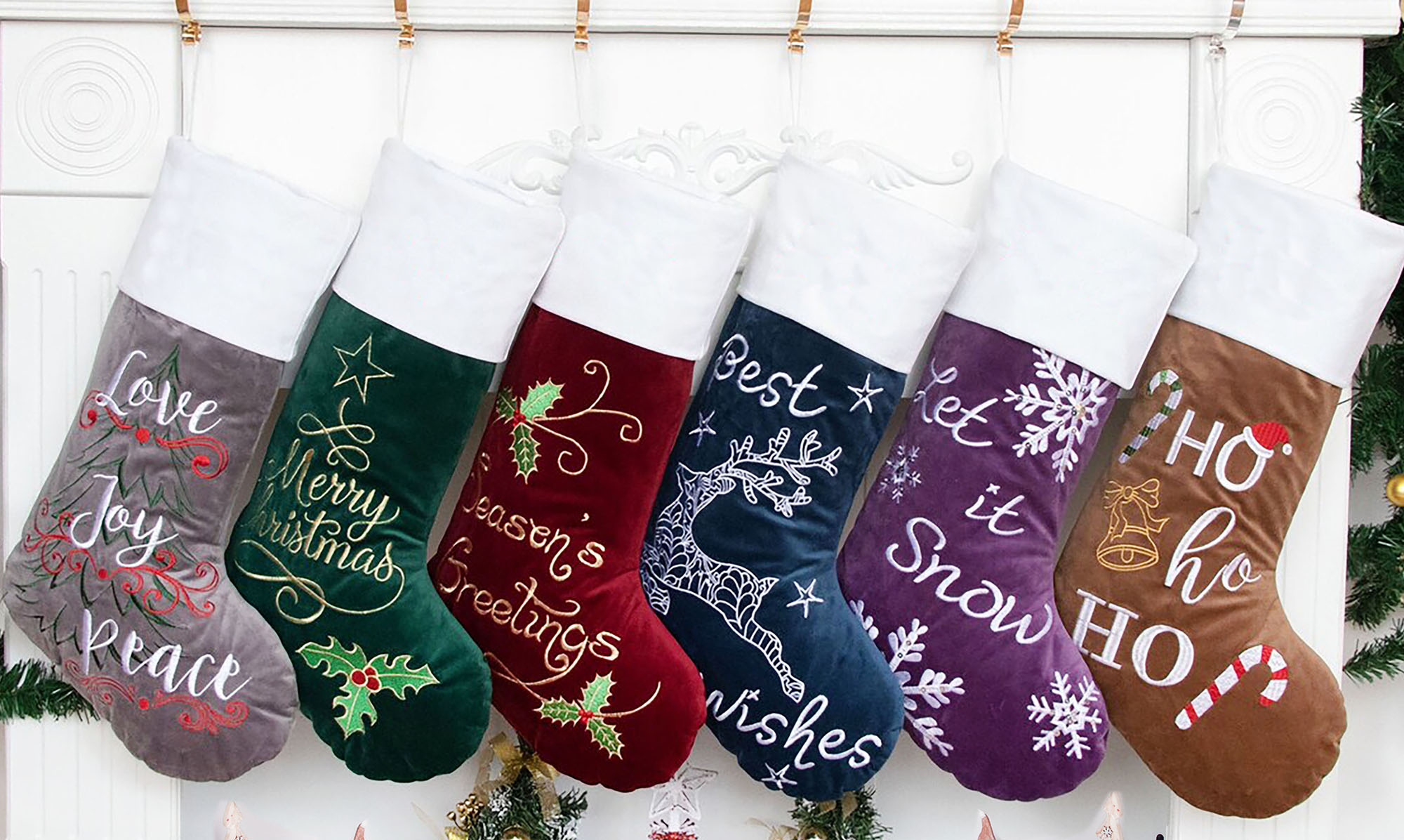 Amazon.com: GEX Christmas Stockings 6 Pack for Family 22