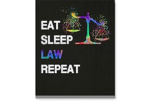 Eat Sleep Law Repeat Wall Art: Modern Legal Decor for Law Enthusiasts