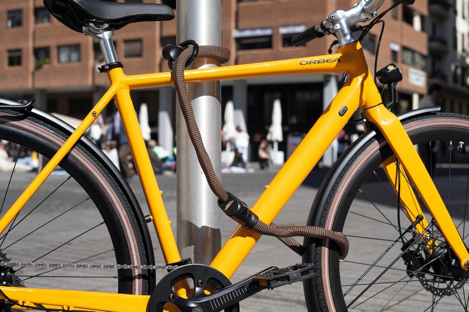 ABUS Chain Lock Infinity Loop 1806 - Flexible Bicycle Lock with 2 Length-Adjustable loopsFor simultaneously securing Several Bicycle Parts, Bicycles or Other Objects - Length 140 cm