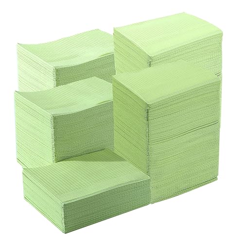 Miniatura 17 de JMU Baberos dentales 500, baberos dentales blancos desechables, baberos de tatuaje de 3 capas de 13 x 18 pulgadas Blanco,Naranja,Negro -,Azul,Azul