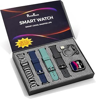 H9 Smart Watch Combo, Bluetooth Calling with Heart Rate & SpO2 Monitor, Fitness Tracker, IP67, Smartwatch for Men & Women, Multi-Sport Mode, Android &
