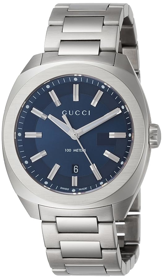 GUCCI ネイビー ステンレススチール 時計