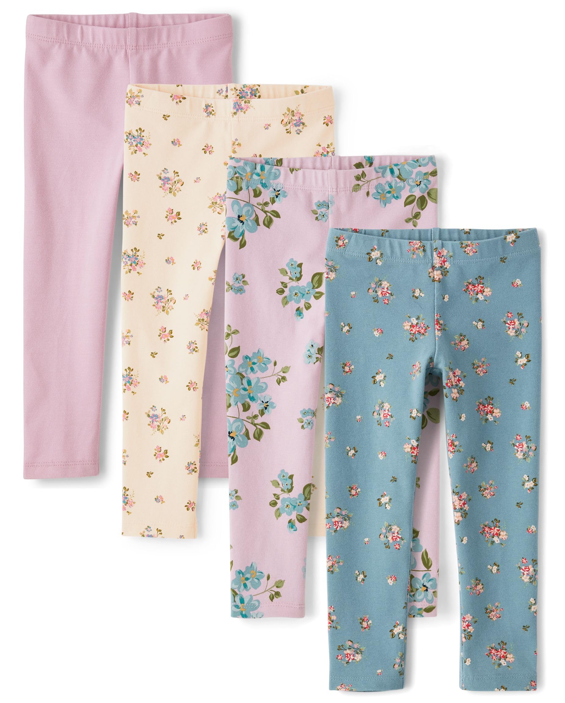 The Children's Place Baby Girls' and Toddler Printed Leggings, Multipacks