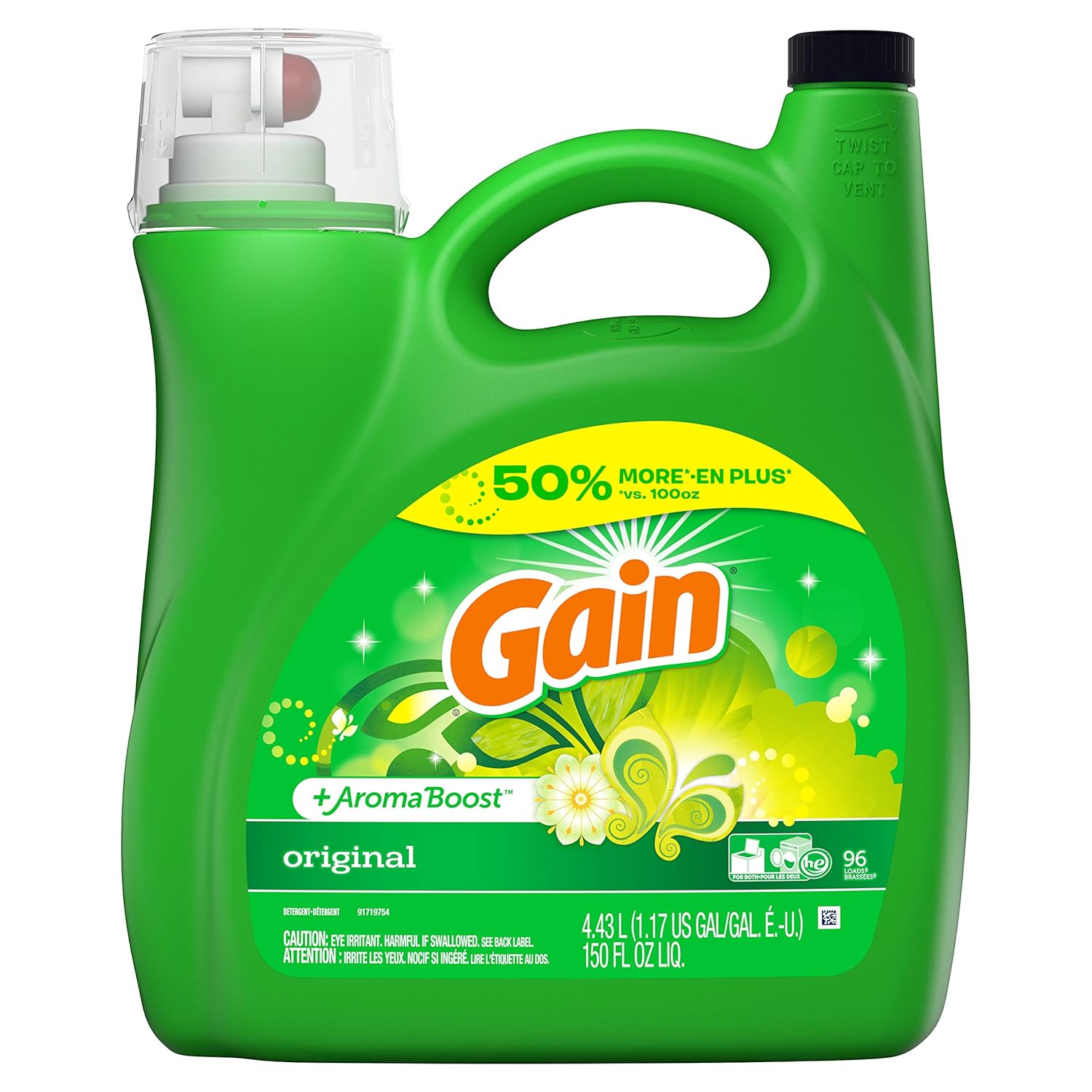 Gain Aroma Boost Liquid Laundry Detergent Original 96 Loads 150 fl oz