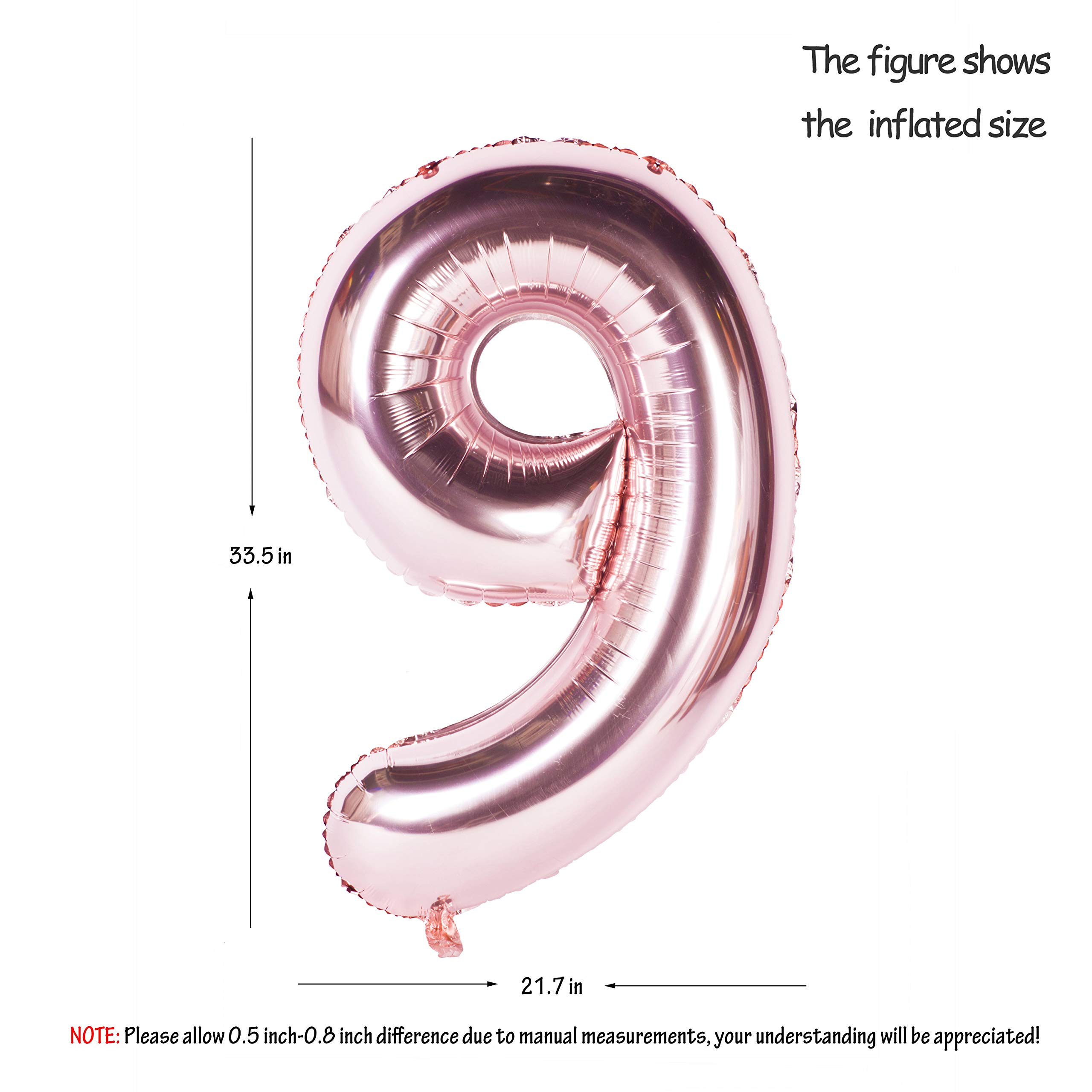 Red 0 balloon 40 Inch Giant Helium Foil Number 0 to 9 Red Balloon Birthday Wedding Party Digital Decorations (Number 0) — view 325