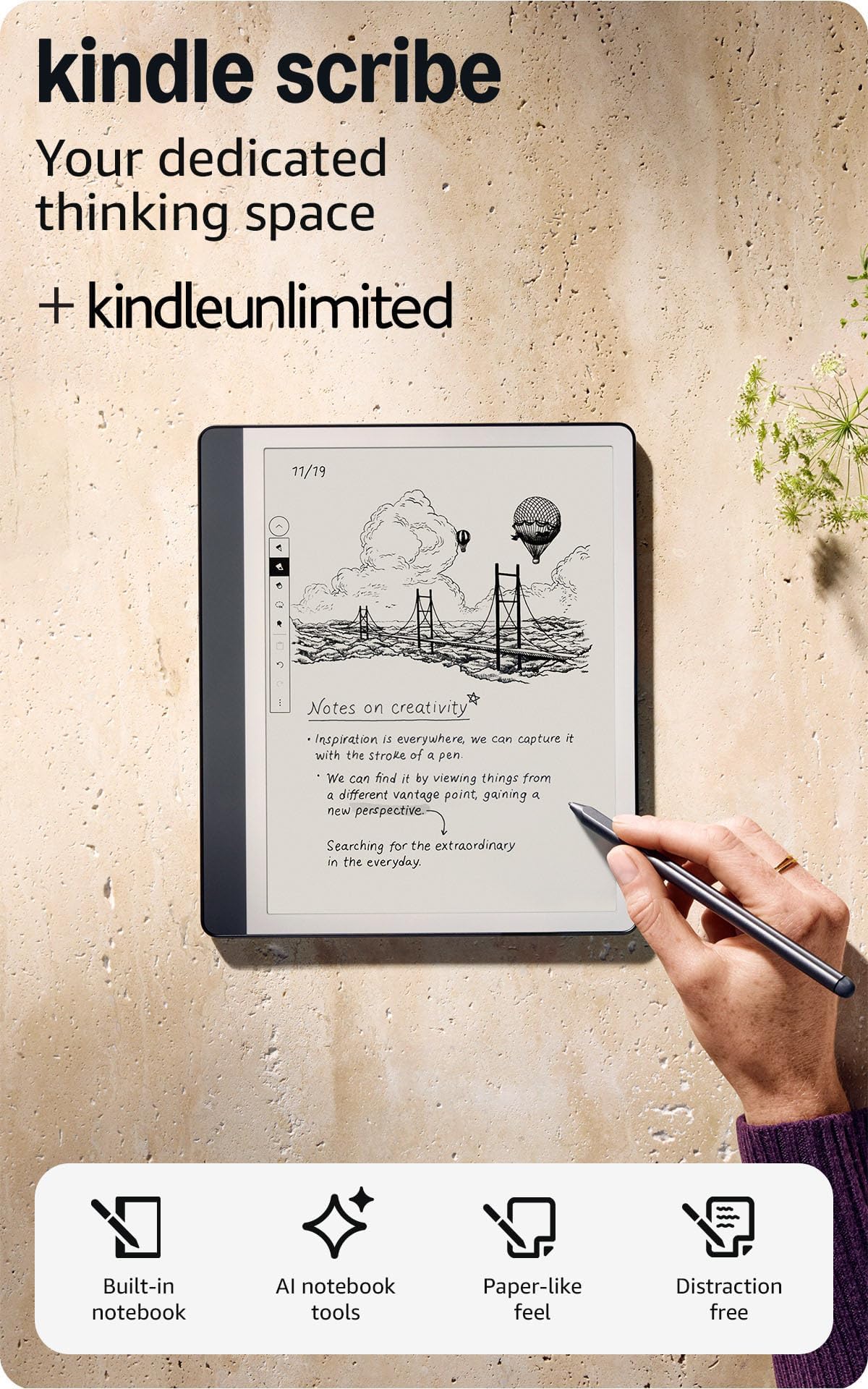 Amazon Kindle Scribe, 16GB, Tungsten