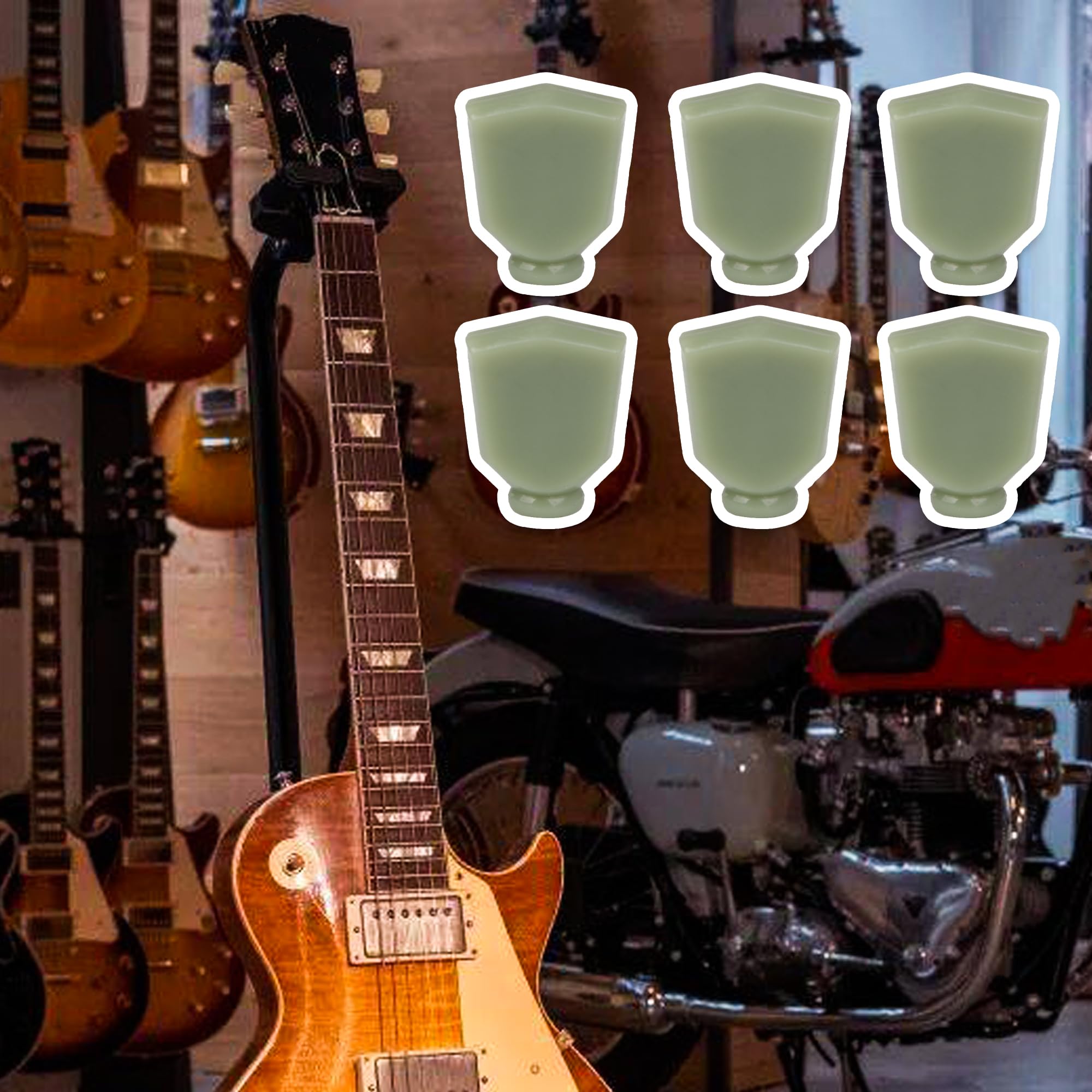 Amazon.com: Lovermusic Guitar Light Green Plastic Rhombus Machine