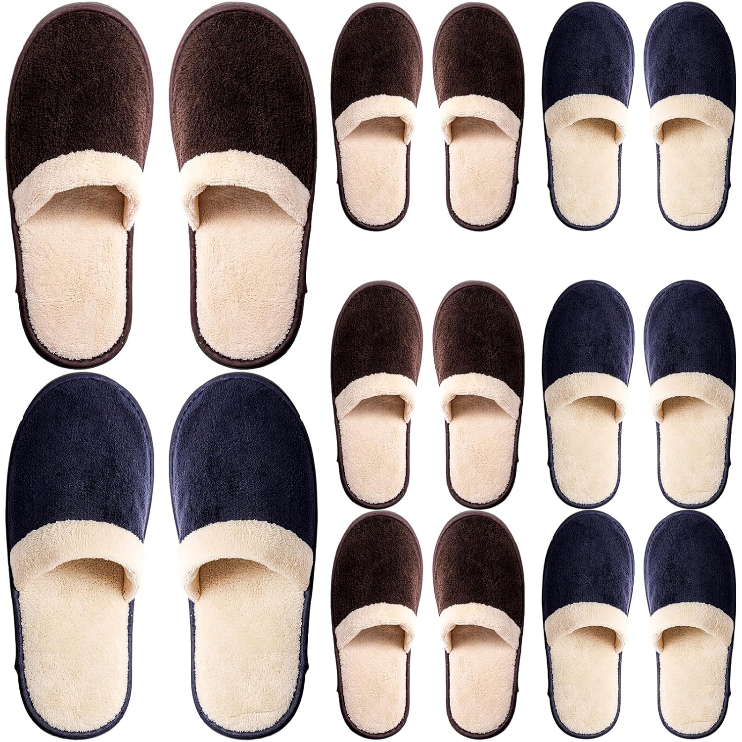Amazon.com : Goaste 8 Pairs Disposable Home Slippers, Non Slip Hotel Slippers, Washable Coral