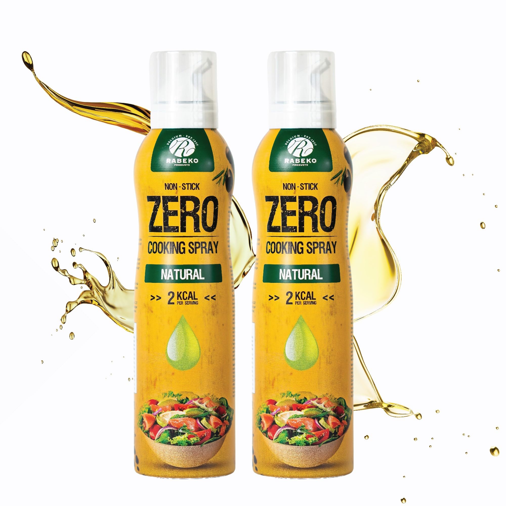 Rabeko Zero spray para cocinar bajo en calorías | HIERBAS ITALIANAS | 800 raciones, 2 kcal por pulverización | Spray para freír, asar y hornear | sin aditivos, sin azúcar|sin gluten 2 x 200ml — view 15