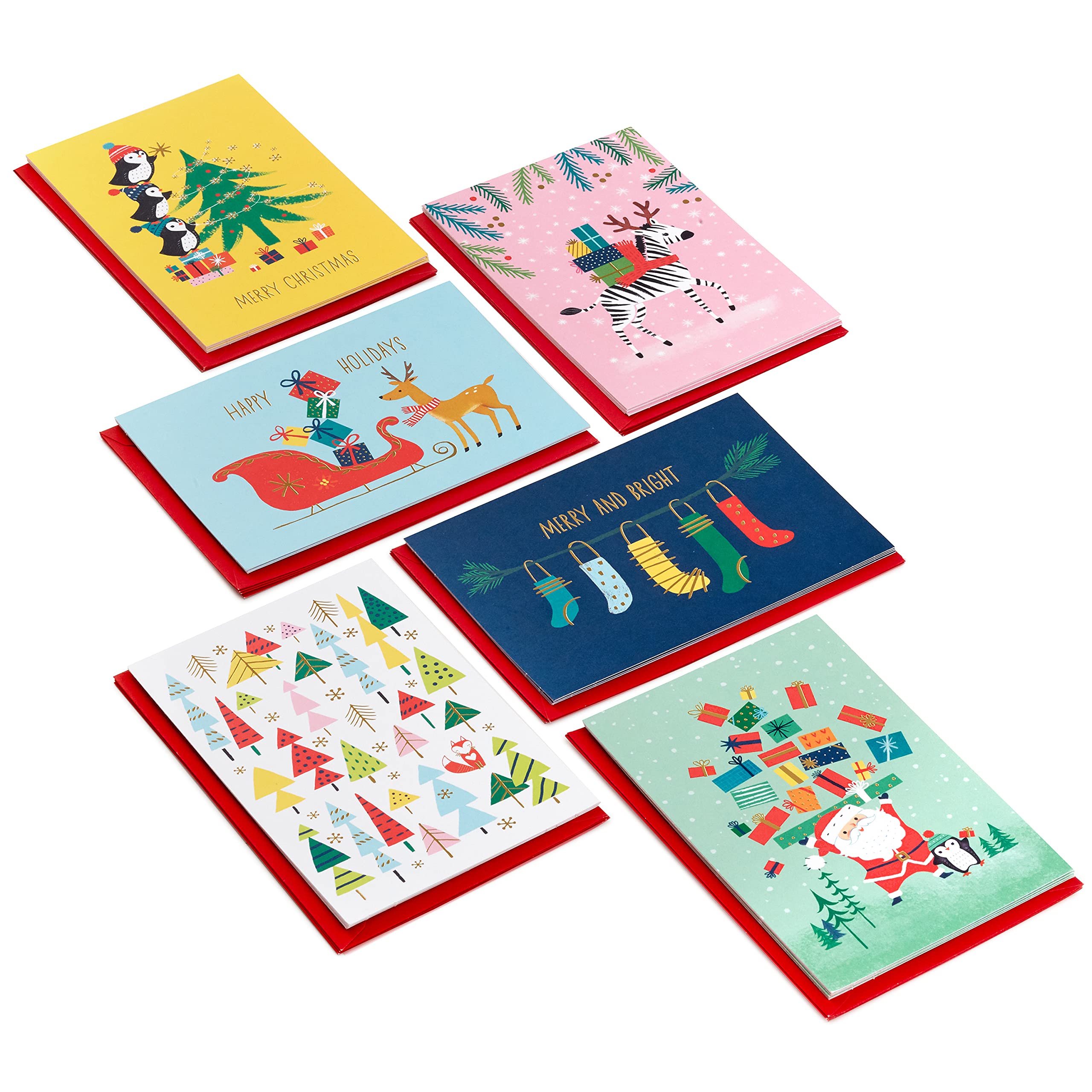 Assortimento Di Biglietti Natalizi In Scatola Hallmark Image Arts Con Eleganti Scritte 4 Modelli 24 Biglietti Con Buste~p113897679