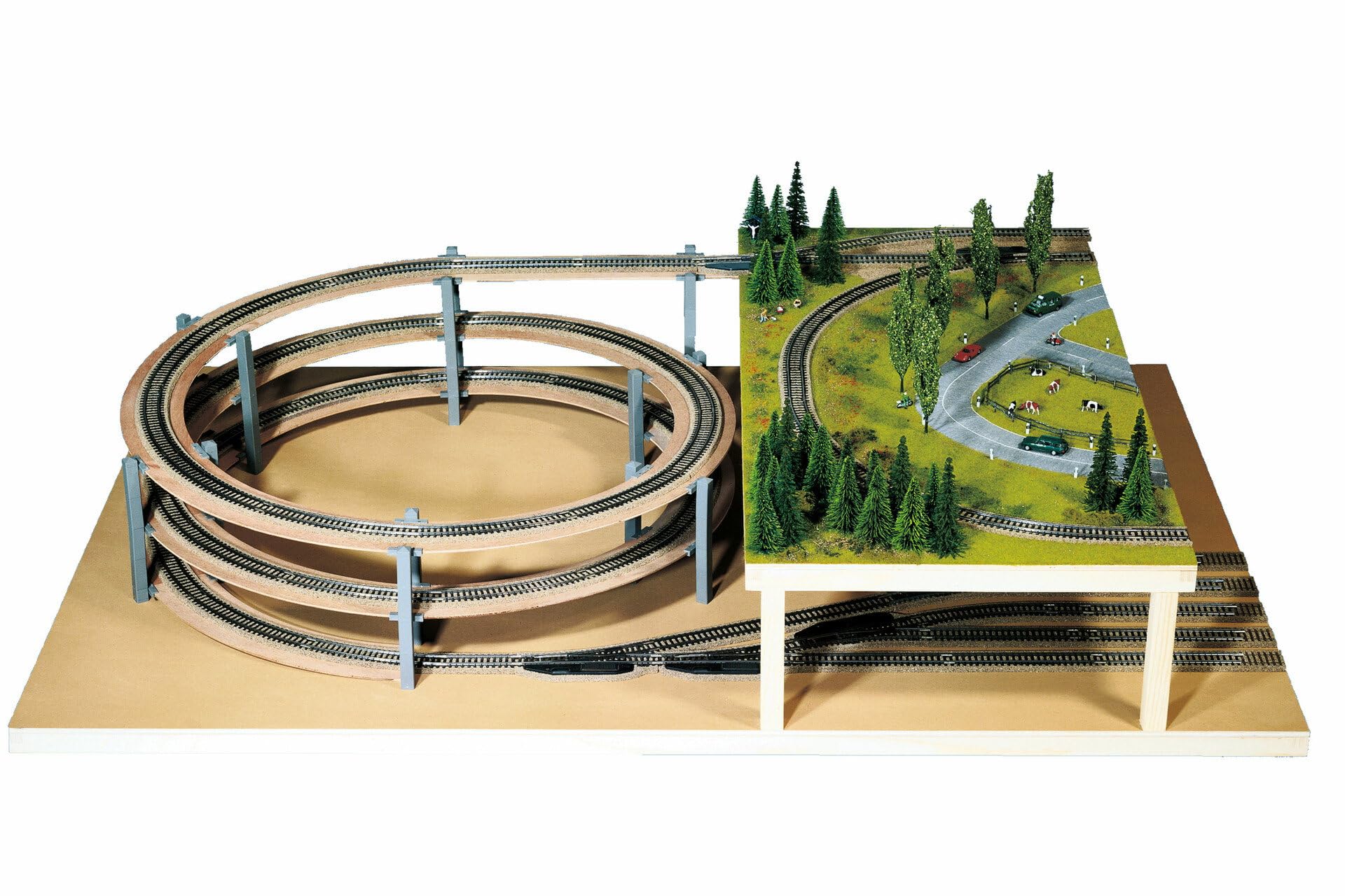 NOCH LAGGIES Gleiswendel-Komplettbausatz mit Gleisradius 194/230 mm, Aufbaukreis für Modellbahn Spur N, DIY Modellbau, Divers