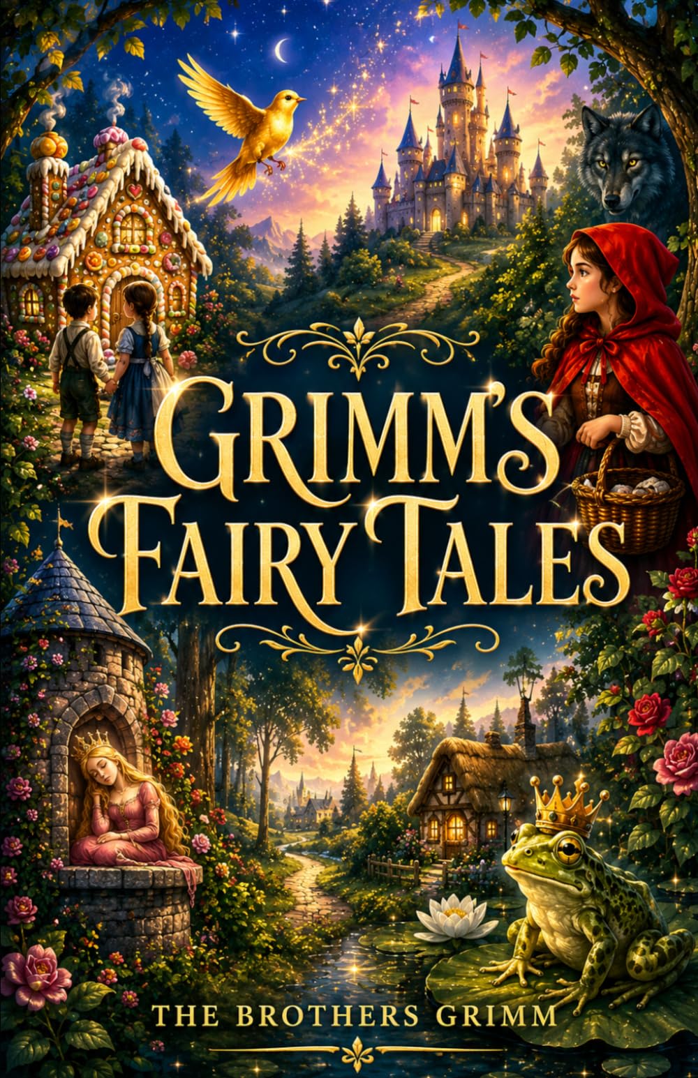 Grimms Fairy Tales: A collection of the most beloved Grimms Brothers fairy tales including Hansel and Gretel, Snow White, Cinderella, Little Red ... in one classic Grimms Fairy Tales book
