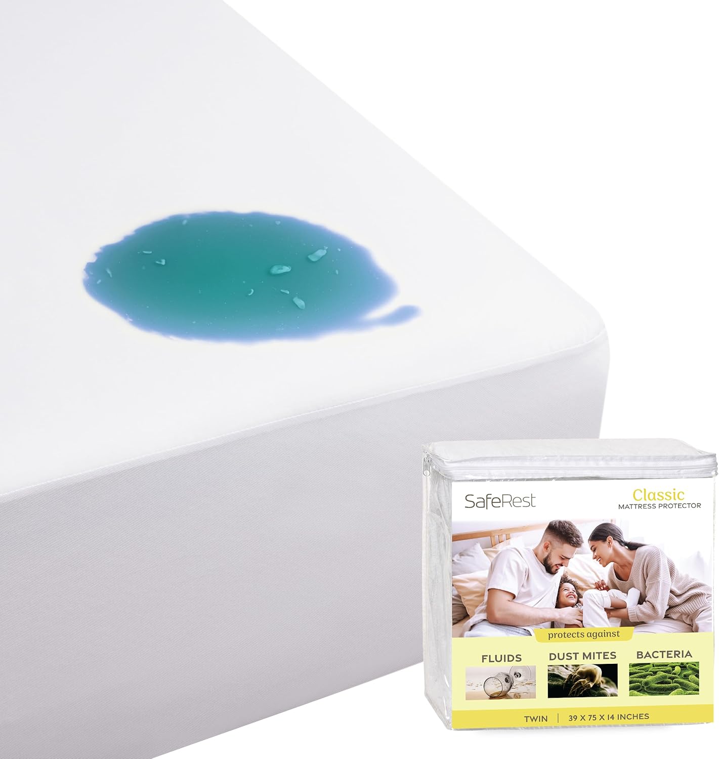 SafeRest 100 Waterproof TWIN Size Mattress Protector