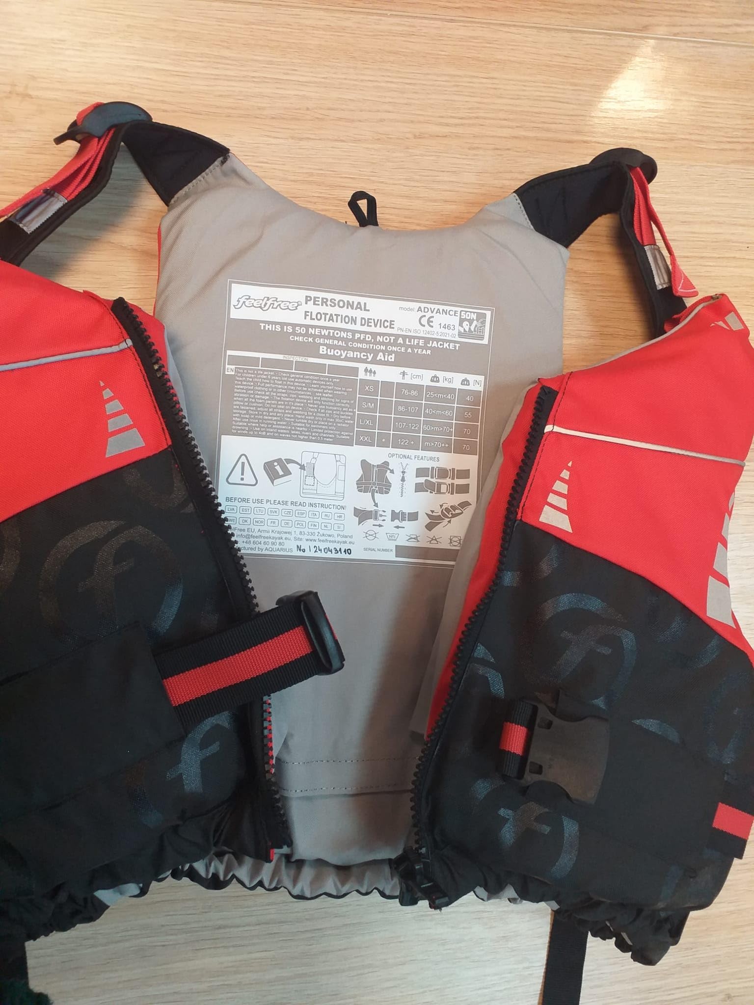 Sicherheitsweste Pflegesystem Advance für SUP und Kajak