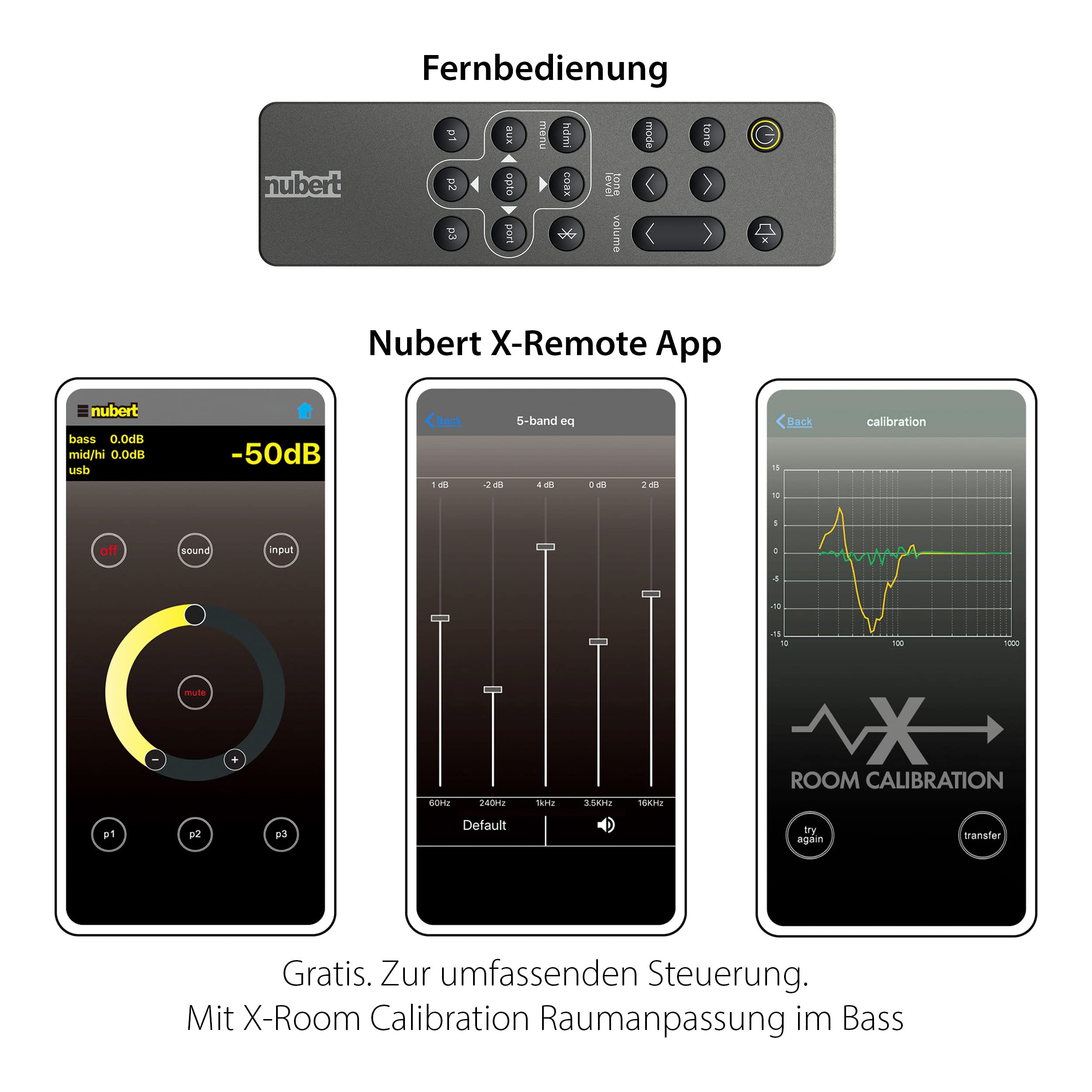 Nubert nuXinema preAV AV-Vorverstärker Dolby Atmos DTS:X Wireless Surround-Sound 9 Quellen
